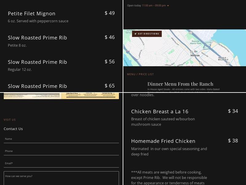 Sixteen Mile House Menu