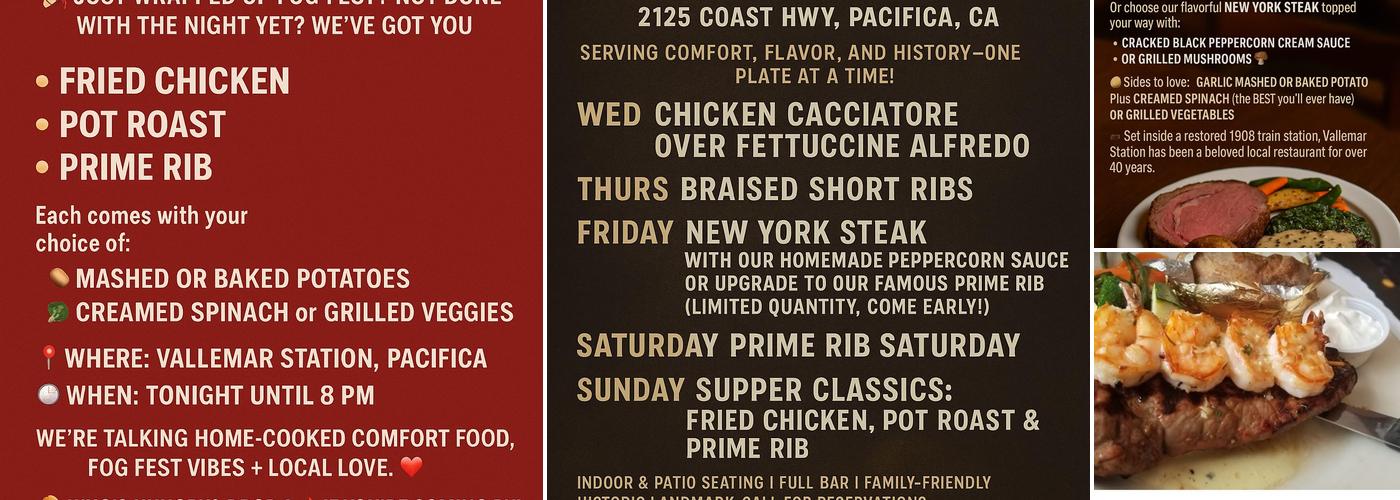 Vallemar Station Menu