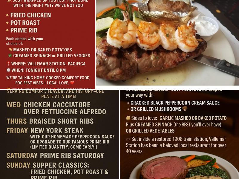 Vallemar Station Menu