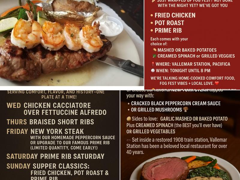 Vallemar Station Menu