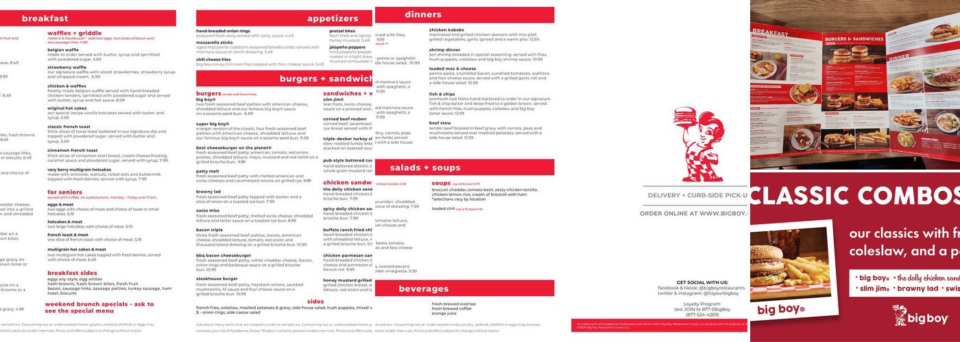 Big Boy Menu