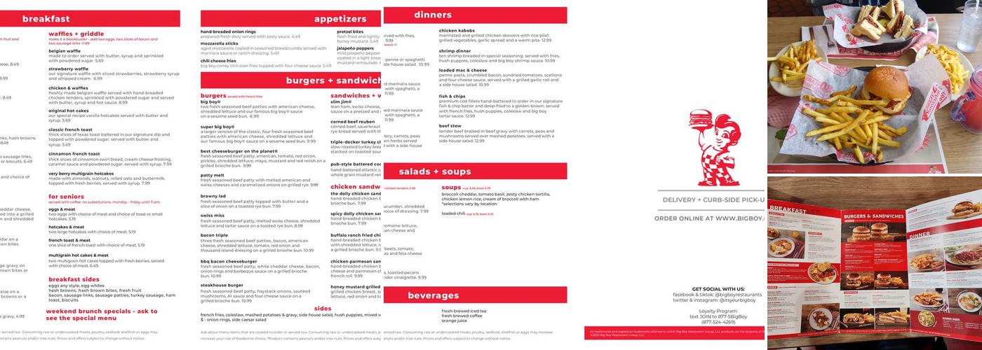 Big Boy Menu