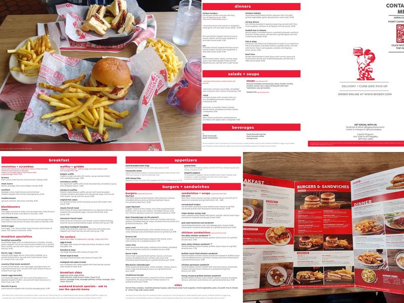 Big Boy Menu