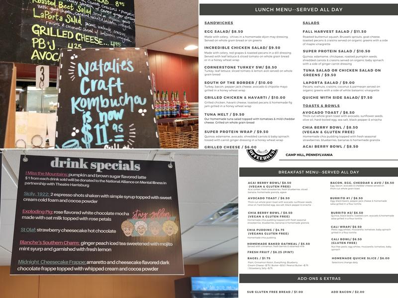 Cornerstone Coffeehouse Menu