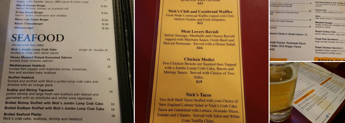 nicks114cafe Menu