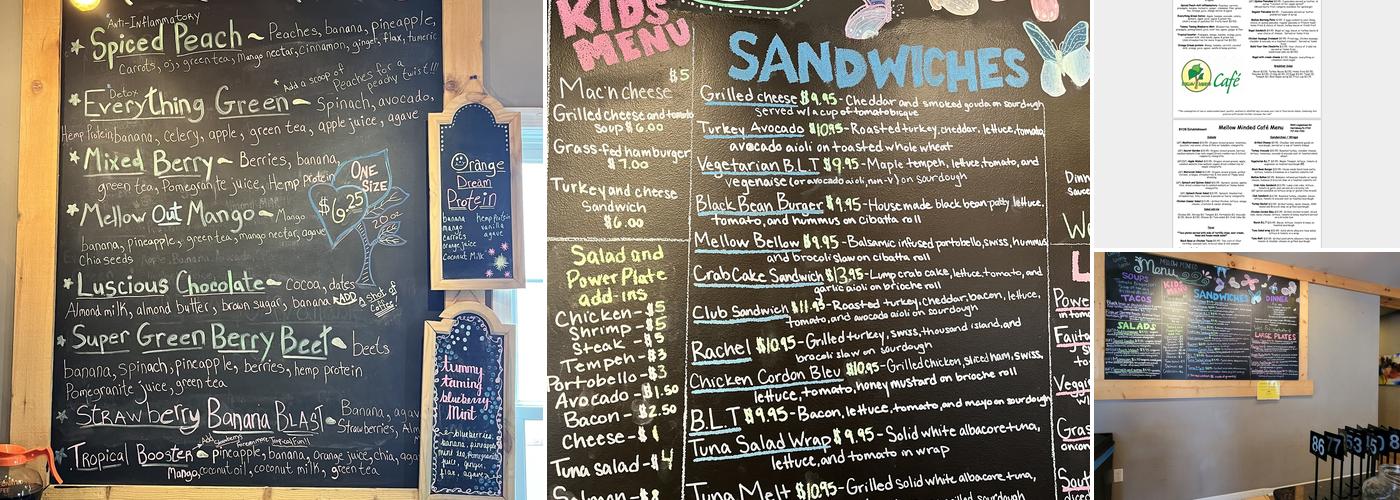 Mellow Minded Café Menu