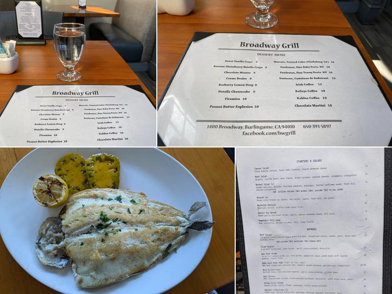 Broadway Grill Menu