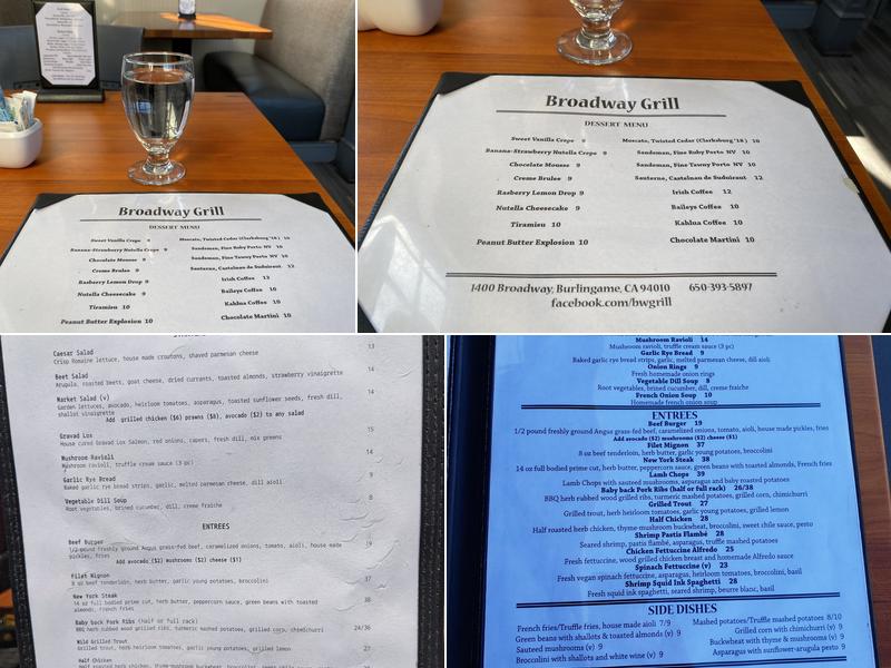 Broadway Grill Menu