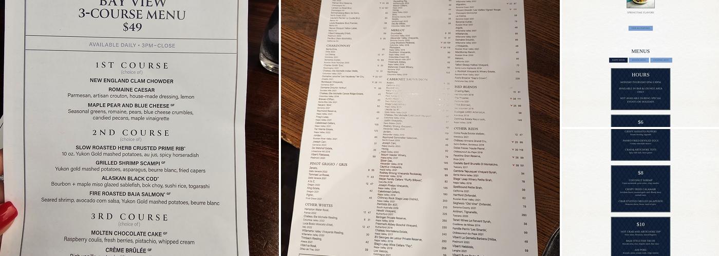 Kincaid's Fish, Chop & Steakhouse Menu