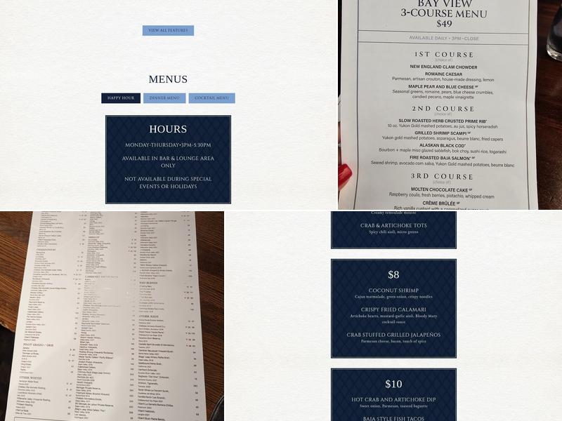 Kincaid's Fish, Chop & Steakhouse Menu