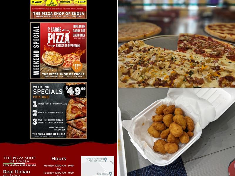 The Pizza Shop Enola Menu