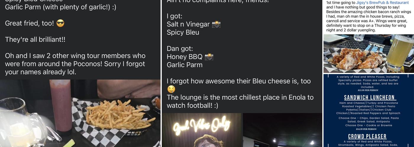 Jigsy's Brewpub & Restaurant Menu