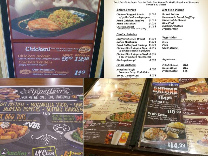 Hoss's Steak & Sea House Menu