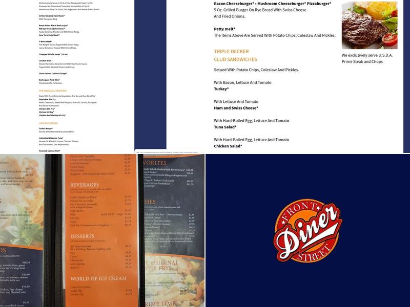 Front Street Diner Menu
