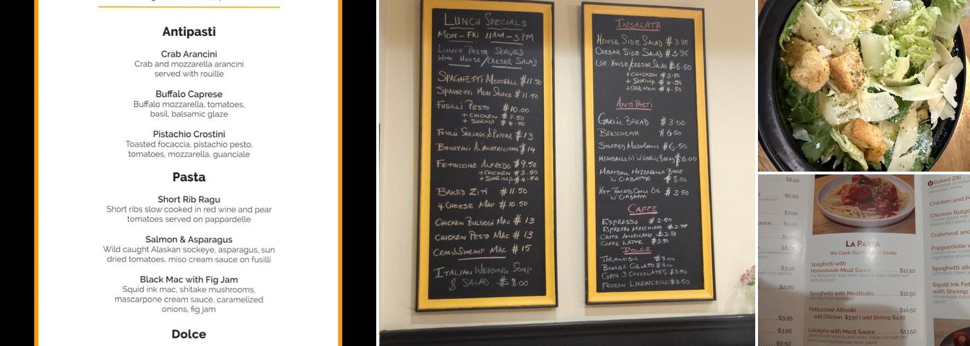 Pastorante Menu