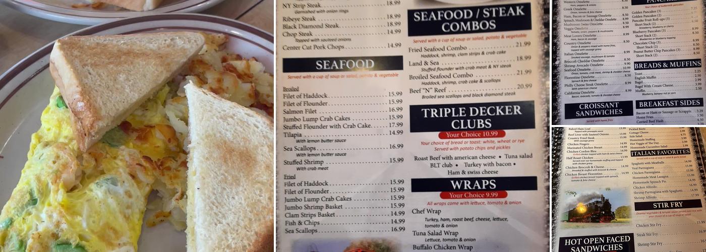 Squeaky Rail Diner Menu