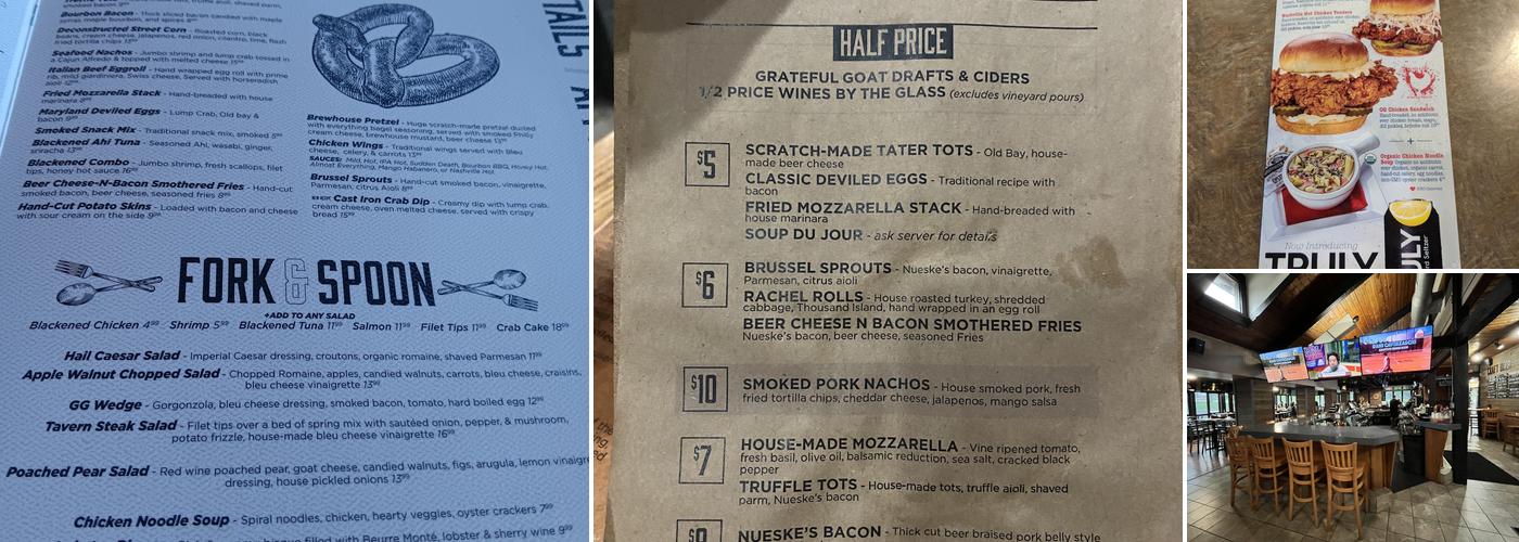 Grateful Goat Brewing & Provisions Menu