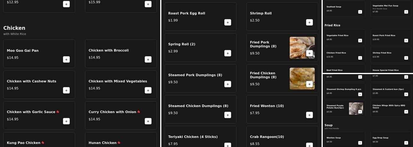 Lins Wok Menu
