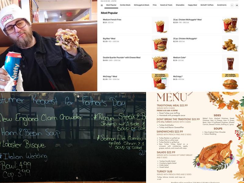 Yankee Doodle Restaurant Menu