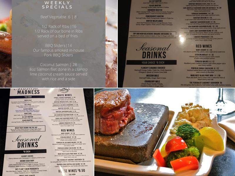 Flinchy's Restaurant, Bar and Deck Menu