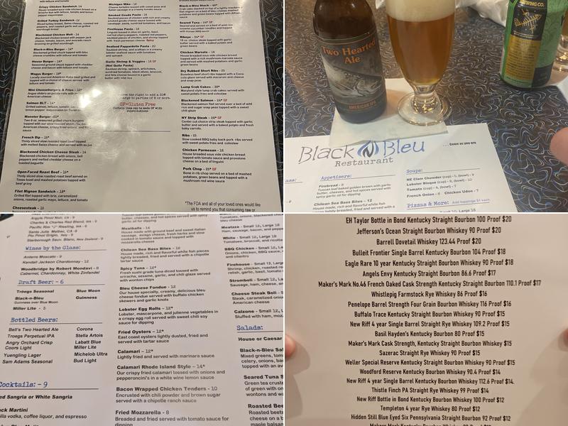 Black n Bleu Restaurant Menu