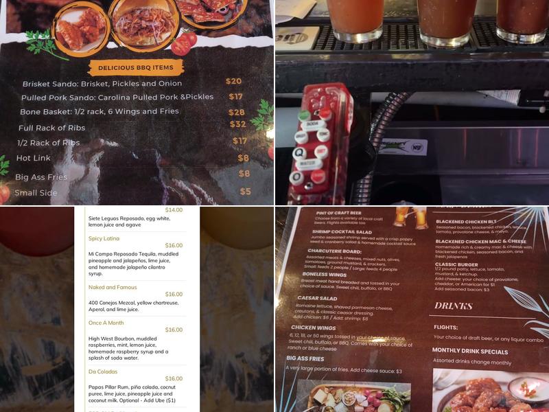 ECR Pub Menu
