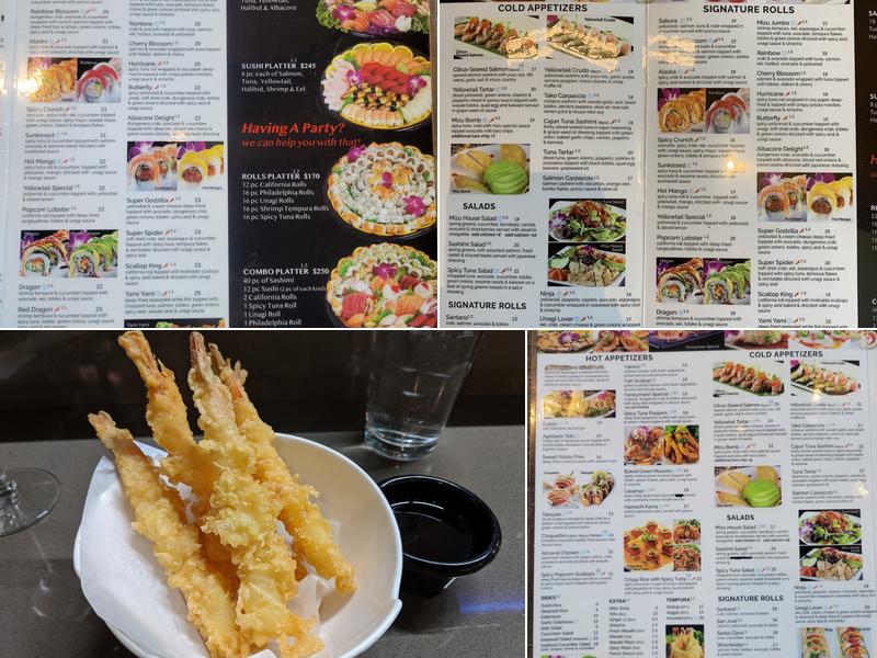 Mizu Sushi Bar & Grill Menu
