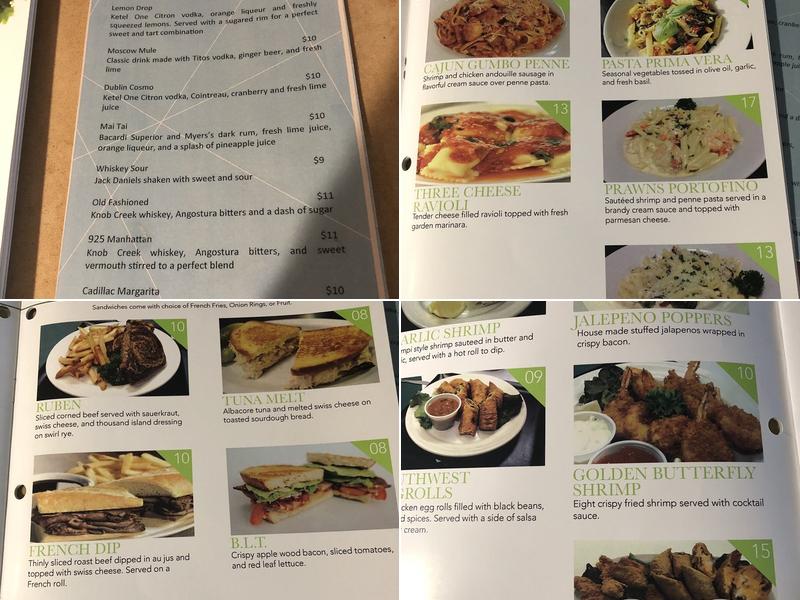 Ballybunion Bar and Grille Menu