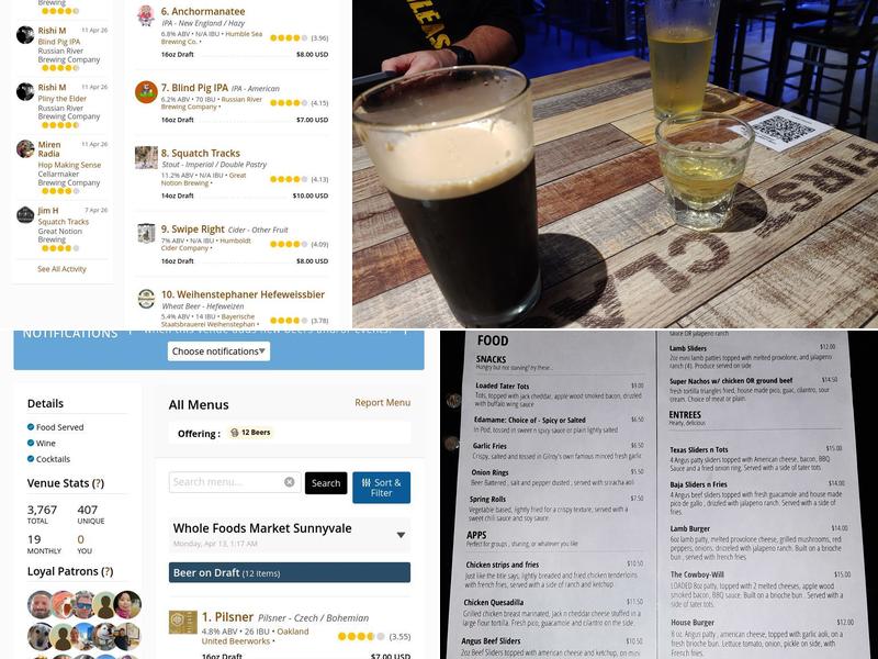Craft House Menu