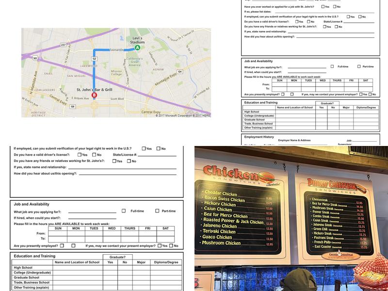 St. John's Bar & Grill Menu