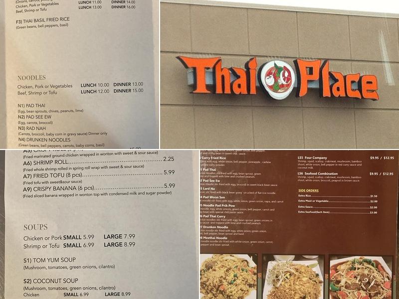 Thai Place Menu