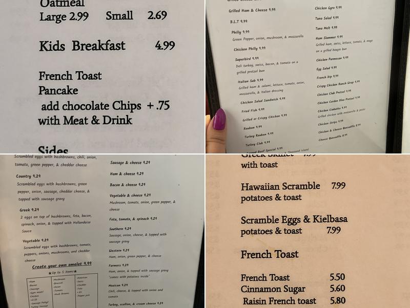 Kathy's Cafe Menu