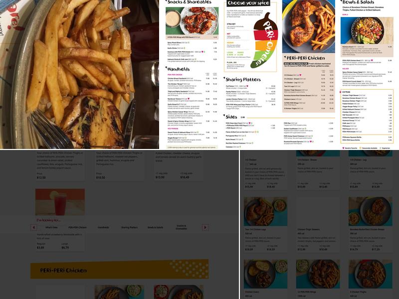 Nando's PERi-PERi Menu