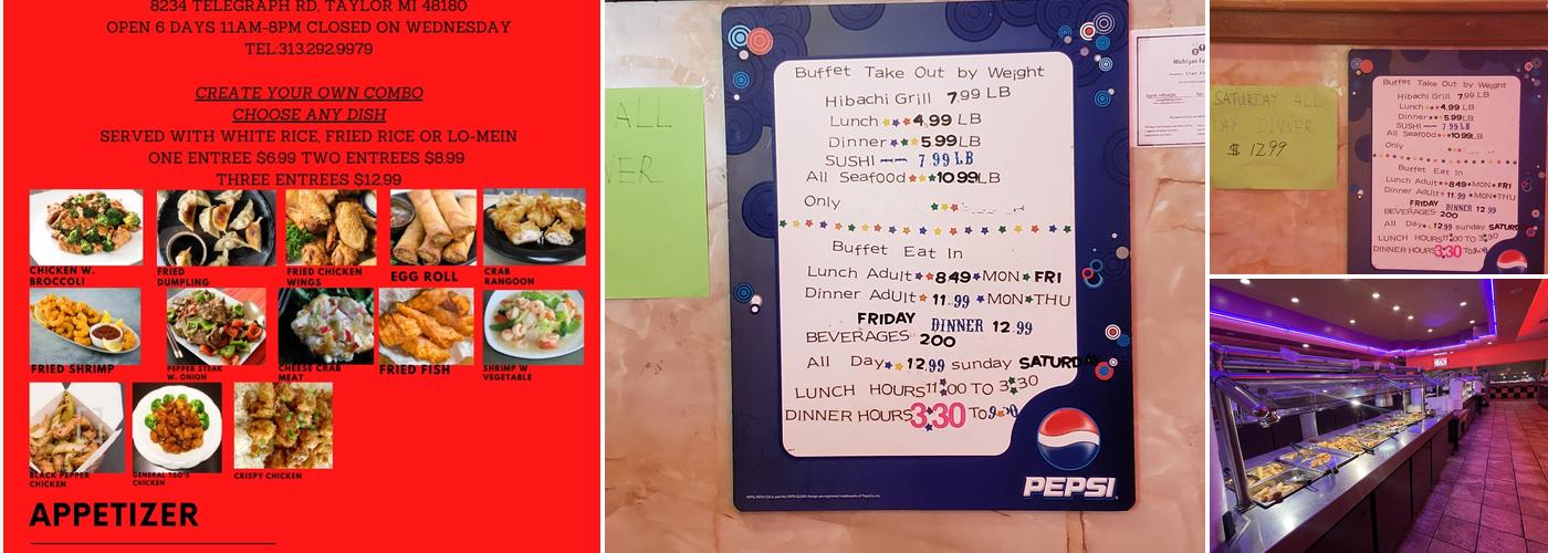 Luck Star Buffet Menu