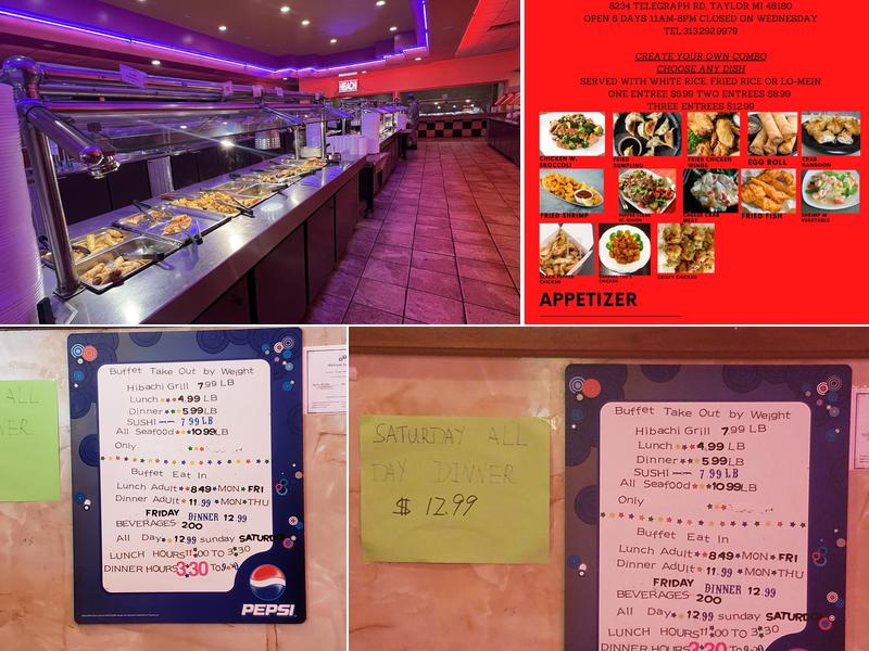 Luck Star Buffet Menu