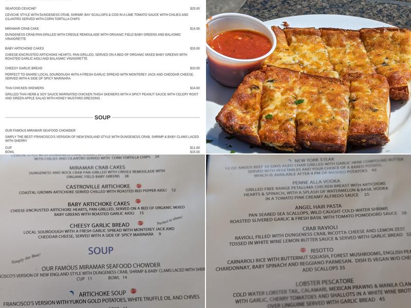 Miramar Beach Restaurant Menu