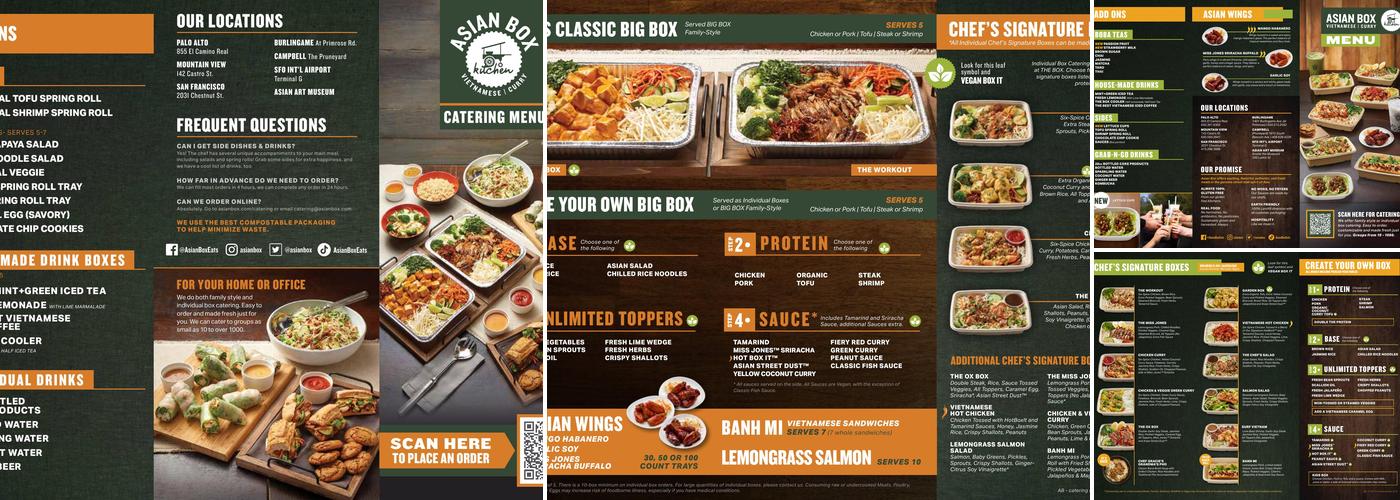 Asian Box Menu