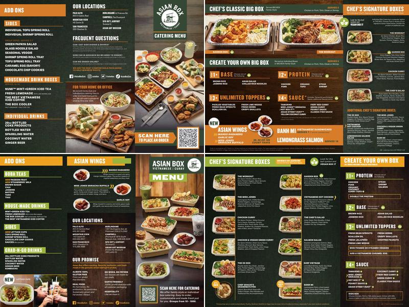 Asian Box Menu