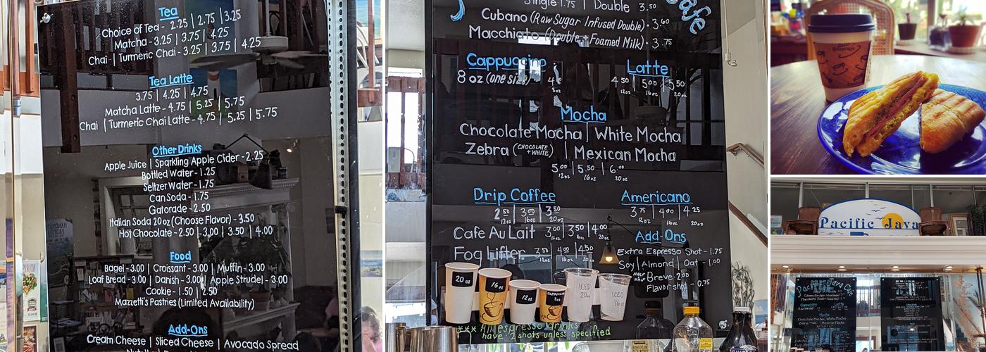 Pacific Java Cafe Menu
