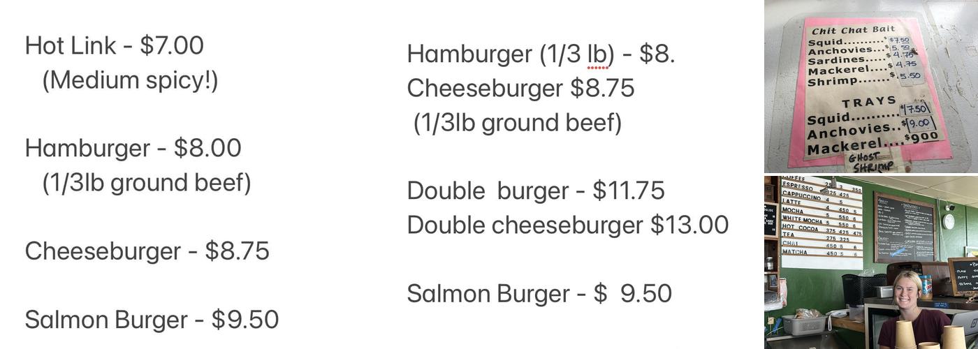 Chit Chat Cafe Menu