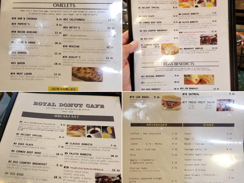 Royal Donut Cafe Menu