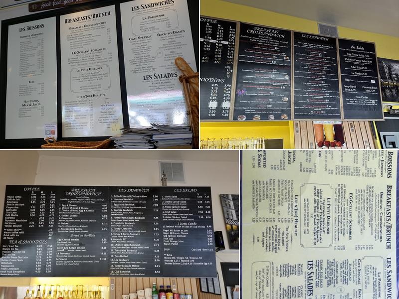 Le Croissant Cafe Menu