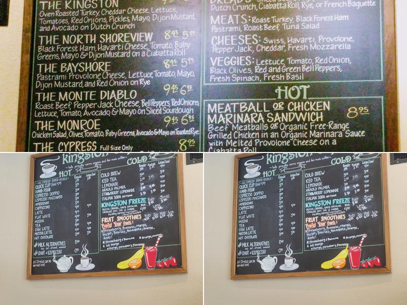 Kingston Café Menu