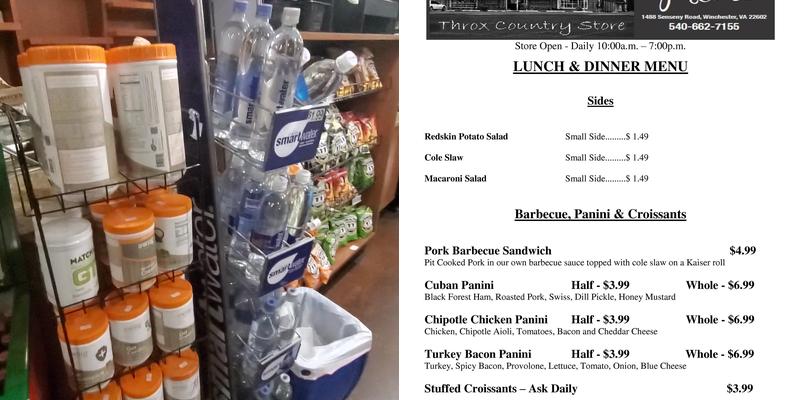 Throx Market Station Menu