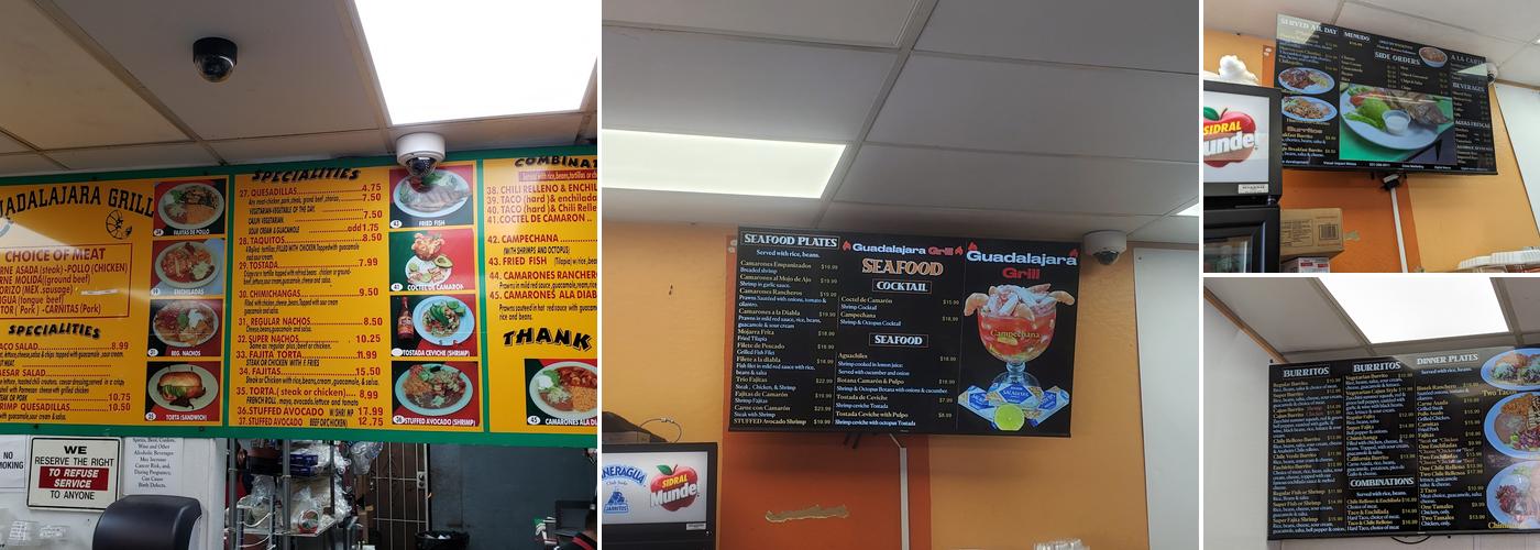 Guadalajara Grill Menu