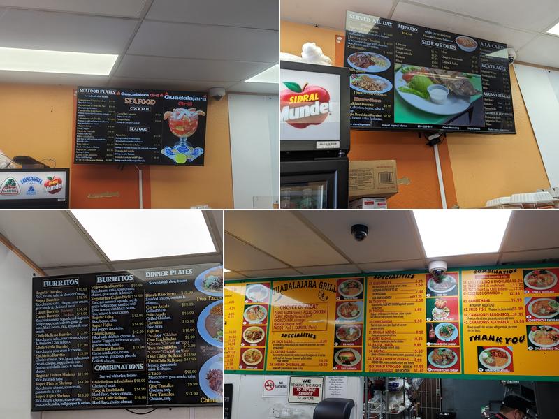 Guadalajara Grill Menu