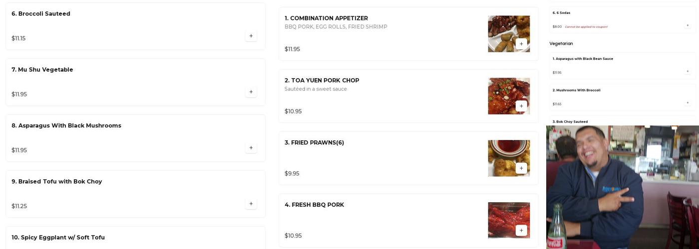 Toa Yuen Restaurant Menu