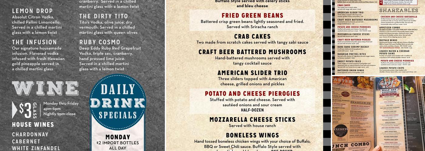 Pete's Place Restaurant Menu