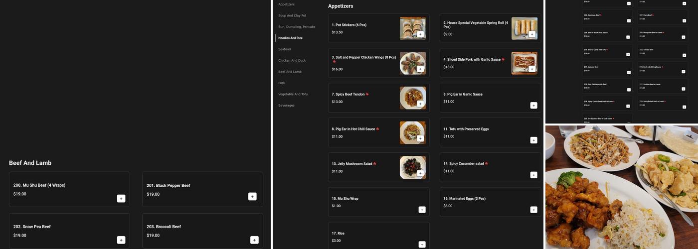 Full House Menu