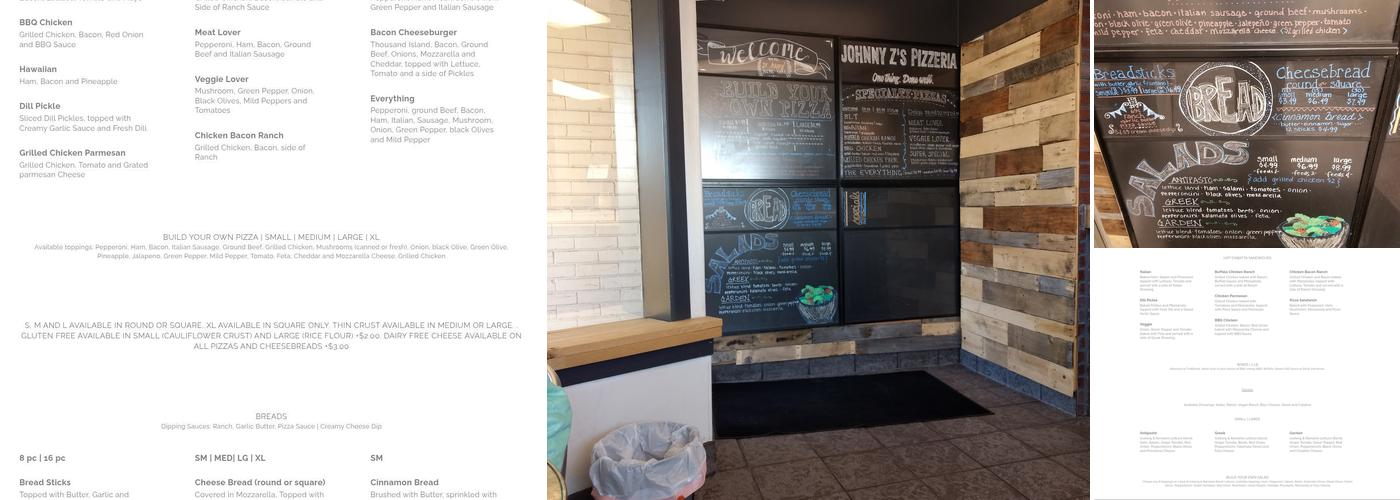 Johnny Z's Pizzeria Menu